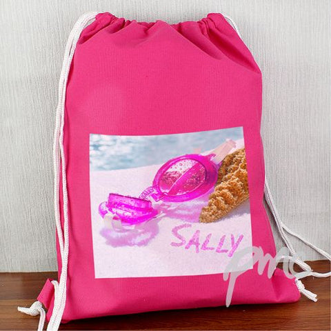 Personalised Swimming Goggles Pink Swim & Kit Bag