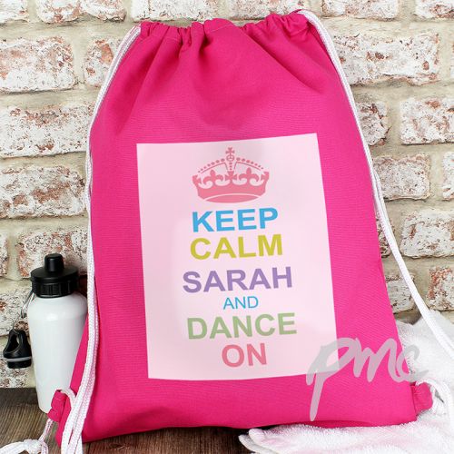 Personalised Pastel Keep Calm Swim & Kit Bag