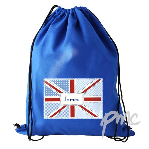 Personalised Patchwork Union Jack Swim & Kit Bag