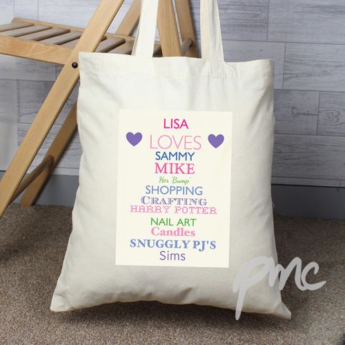 Personalised Top Ten Loves Cotton Bag