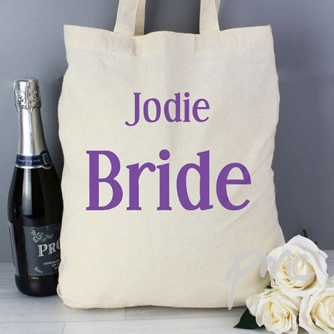 Personalised Bride Cotton Bag