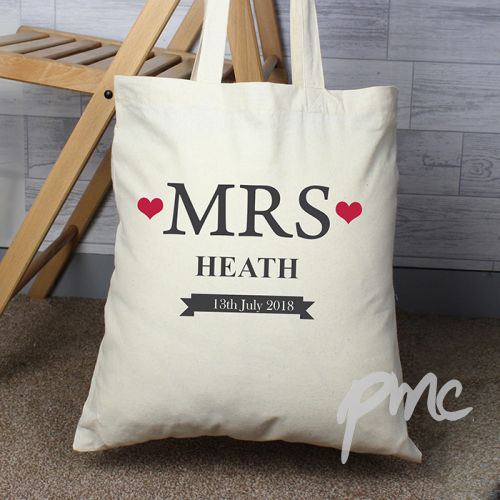 Personalised Mrs Cotton Bag