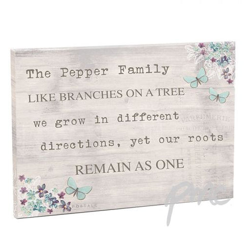 Personalised Forget me not Canvas