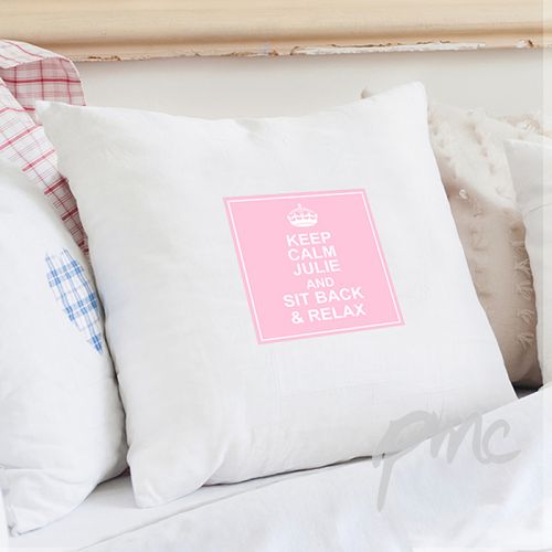 Personalised Keep Calm Cushion Cover