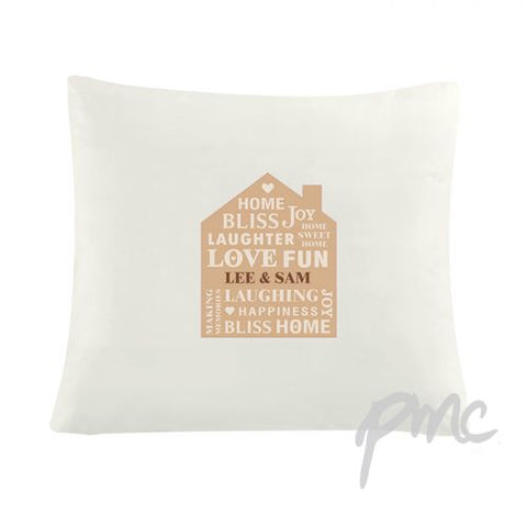 Personalised Family Typography Cushion Cover
