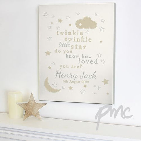 Personalised Twinkle Twinkle Canvas