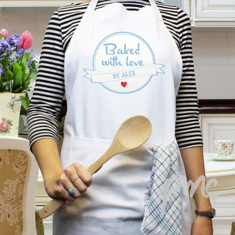 Personalised Baked With Love Apron