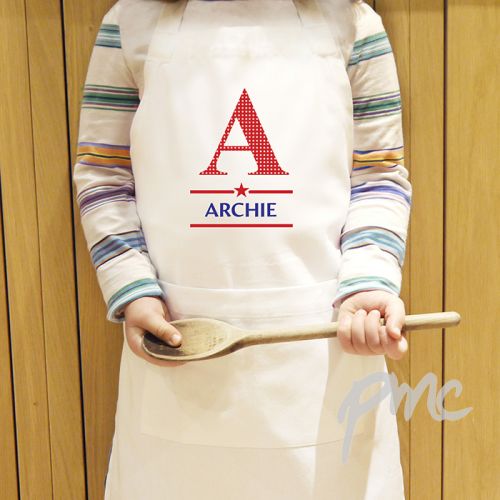 Personalised Boys Initial Children's Apron