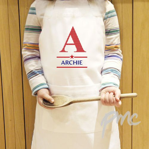 Personalised Boys Initial Children's Apron