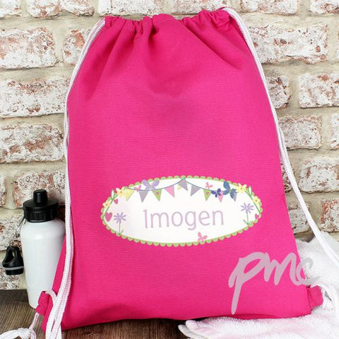 Personalised Garden Bunting Swim & Kit Bag