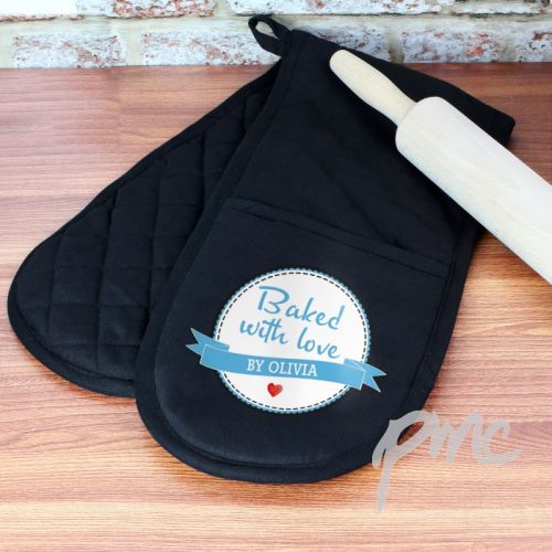 Personalised Baked With Love Oven Glove