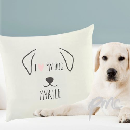 Personalised Dog Features Cushion Cover