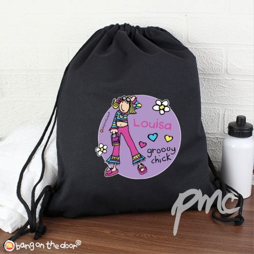 Personalised Bang on the Door Groovy Chick Swim & Kit Bag