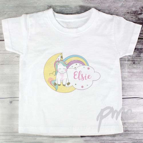 Personalised Baby Unicorn T shirt 1-2 Years