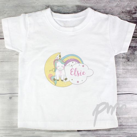 Personalised Baby Unicorn T shirt 2-3 Years