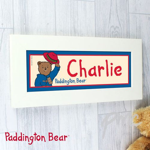 Personalised Paddington Bear Name Frame