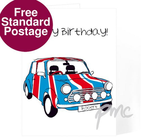 Personalised Union Jack Mini Card