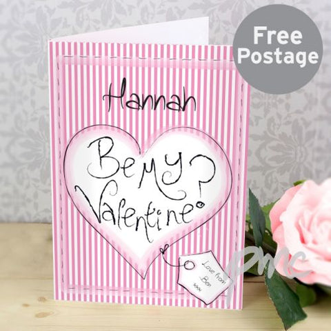 Personalised Be My Valentine Card