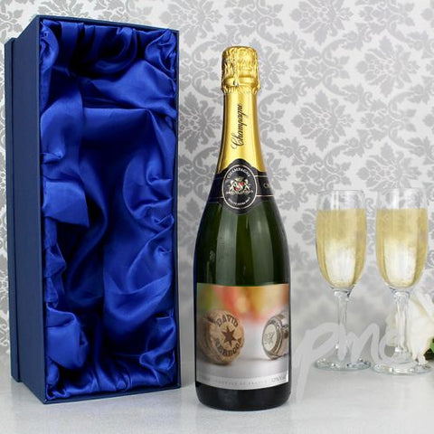 Personalised Champagne Cork Champagne Bottle with Gift Box