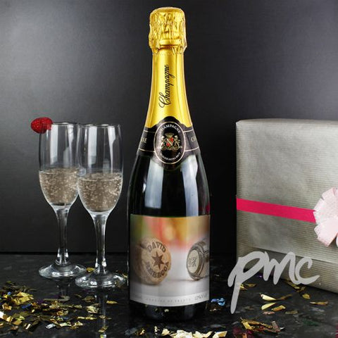 Personalised Champagne Cork Champagne Bottle