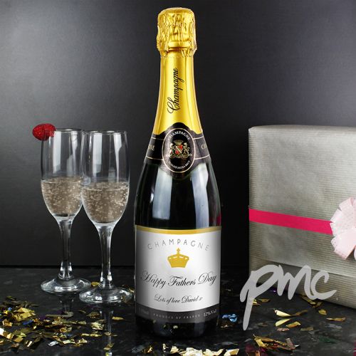 Personalised Elegant Label Champagne Bottle