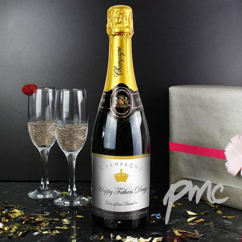 Personalised Elegant Label Champagne Bottle