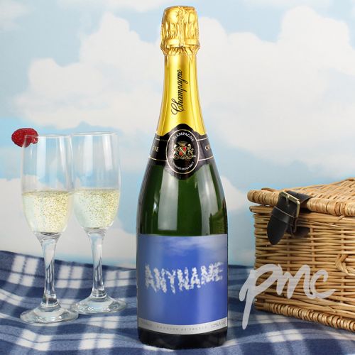 Personalised Clouds Champagne Bottle