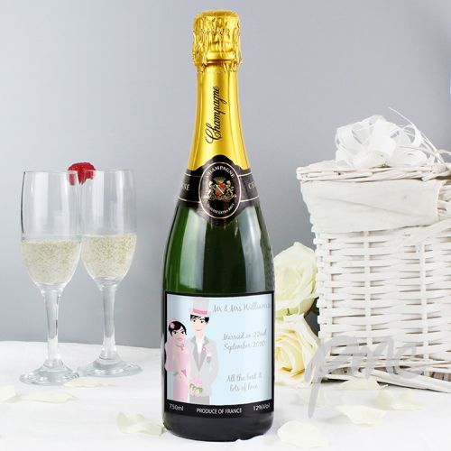 Personalised Fabulous Wedding Couple Champagne