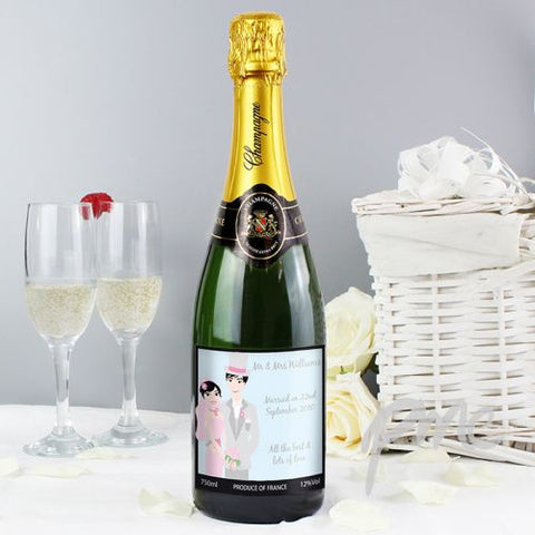Personalised Fabulous Wedding Couple Champagne