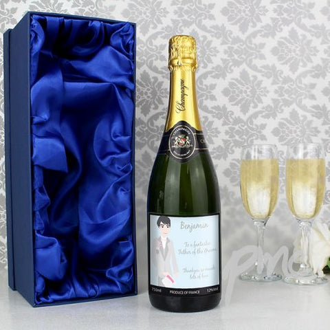 Personalised Fabulous Wedding For Him Champagne with Gift Box