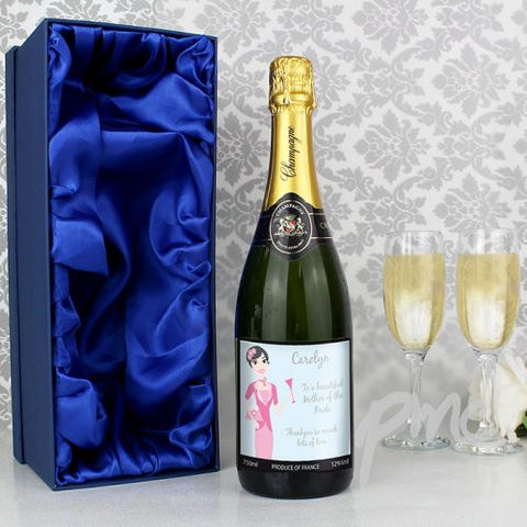 Personalised Fabulous Wedding Mother Champagne with Gift Box