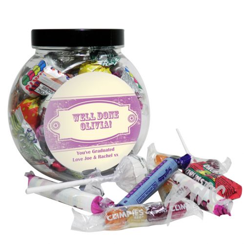 Personalised Vintage Purple Sweet Jar