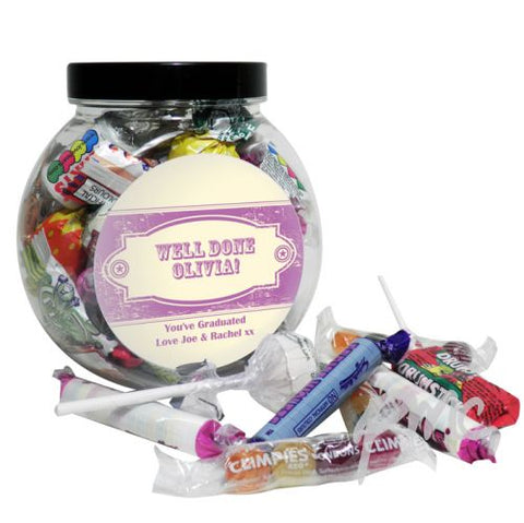 Personalised Vintage Purple Sweet Jar