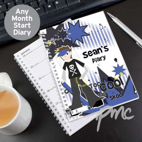 Personalised Too Cool Boy - A5 Diary