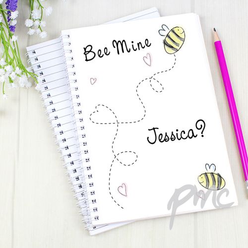 Personalised Bee Mine A5 Notebook