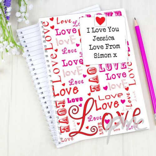 Personalised Lots of Loves A5 Notebook