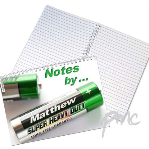 Personalised Battery A5 Notebook