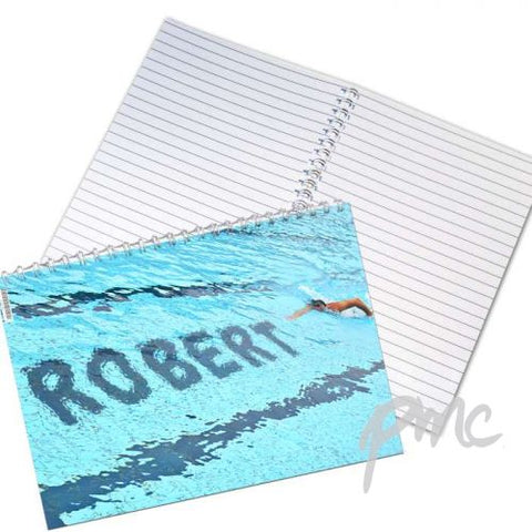 Personalised Swimmer A5 Notebook