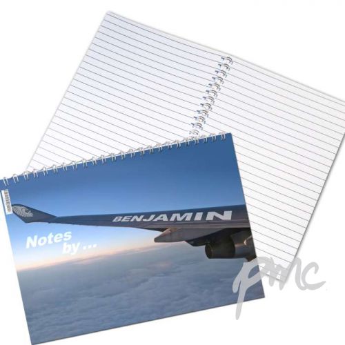 Personalised Jet Wing A5 Notebook
