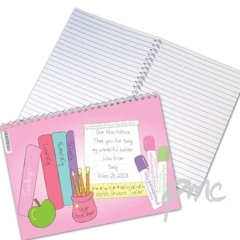 Personalised Teacher Female A5 Notebook