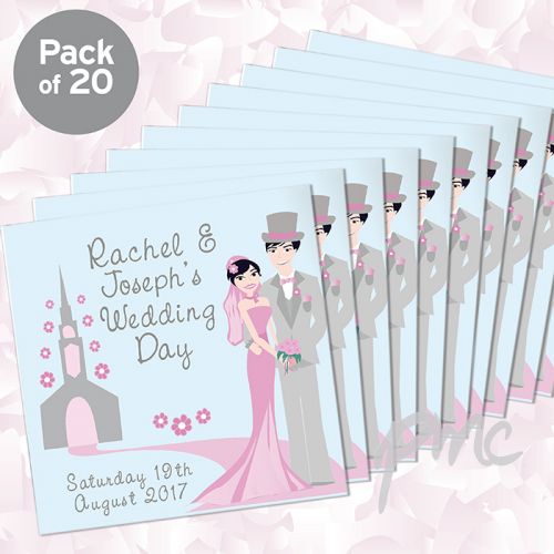 Personalised Fabulous Wedding Pack of 20 Invitations