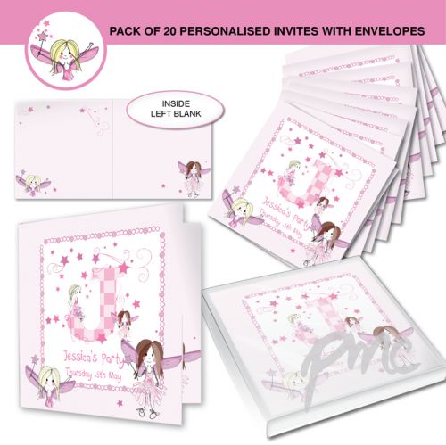 Personalised Fairy Letter Pack of 20 Invitations
