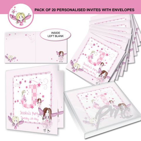 Personalised Fairy Letter Pack of 20 Invitations