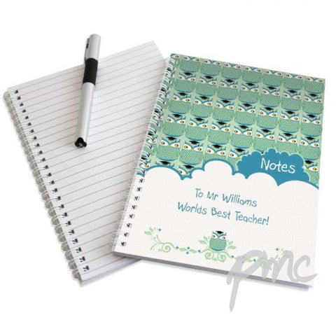 Personalised Mr Owl A5 Notebook