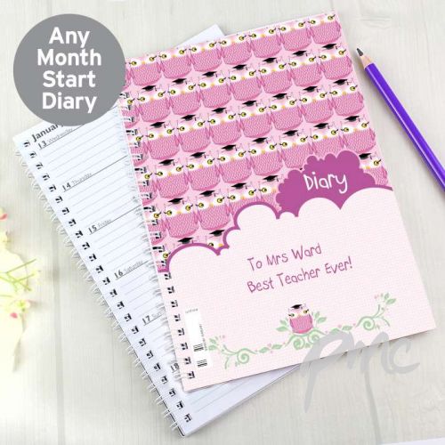 Personalised Miss Owl A5 Diary