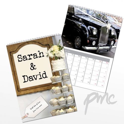 Personalised Just Married A4 Wall Calendar