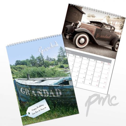 Personalised Grandad A4 Wall Calendar