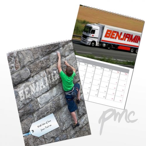 Personalised Boys A4 Wall Calendar