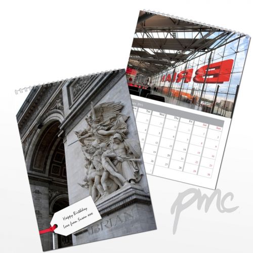 Personalised Big Buildings A4 Wall Calendar