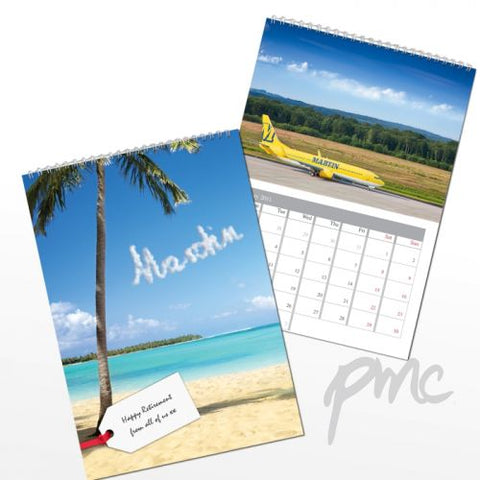 Personalised Holiday A4 Wall Calendar